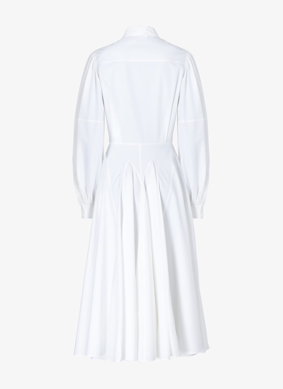LONG SLEEVE DRESS POPELINE JAPONAISE WHITE ALAÏA WHITE  LONG SLEEVE DRESS POPELINE JAPONAISE WHITE
